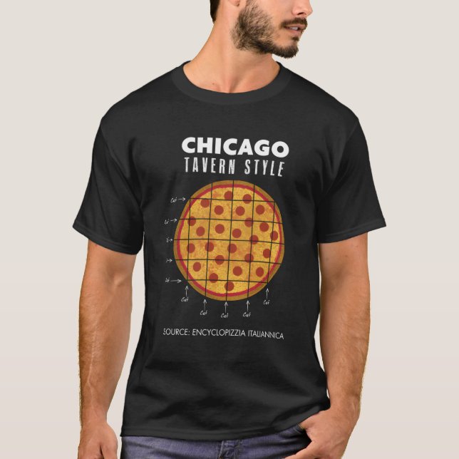 Camiseta Estilo de Taverna de Pizza Chicago Regional (Frente)