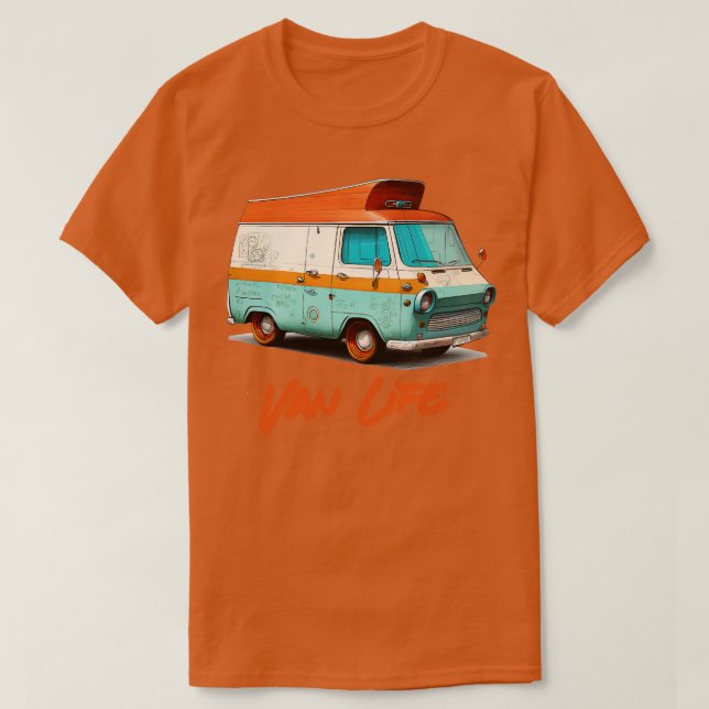 Camiseta Estilo de Thrift Van Life - Design (Frente do Design)