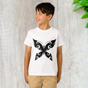 Camiseta Estilo de Tinta Preta Negros Branca com Tatuagem d