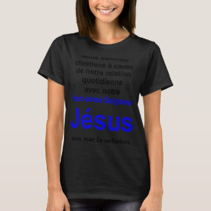 Camiseta Estilo de vida cristão Série multilíngue francesa