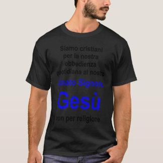 Camiseta Estilo de vida cristão Série multilíngue italiano