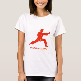 Camiseta Estilo de Vida de Artes Marciais Silhueta de Kung
