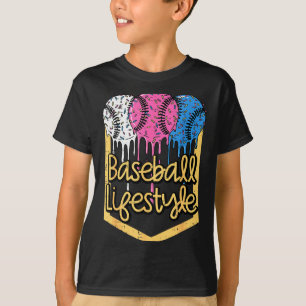 Camiseta Estilo de vida de beisebol Bola Sprinkles Drip Men