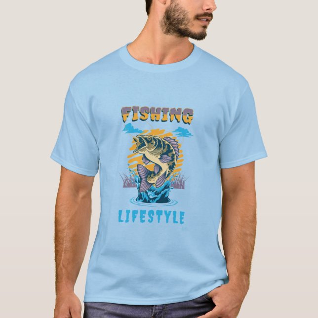 CAMISETA ESTILO DE VIDA DE PESCA (Frente)