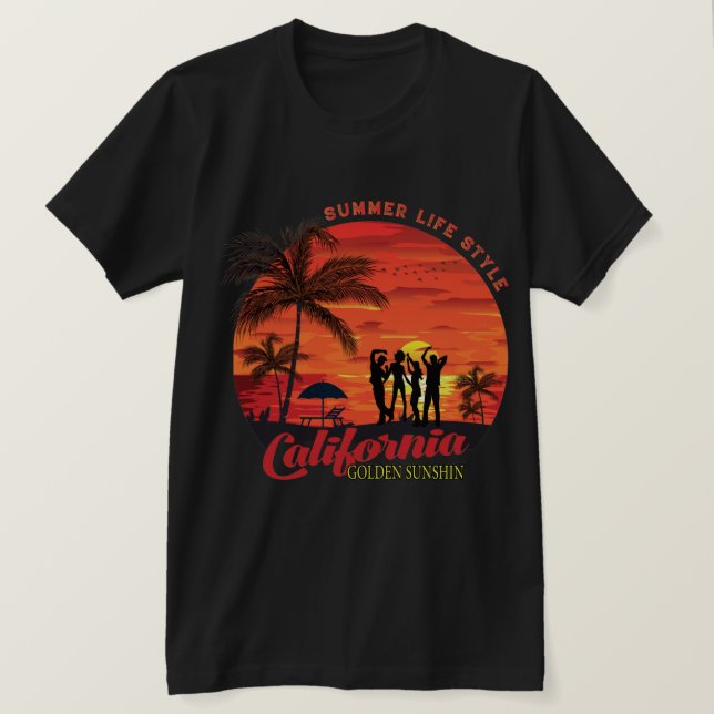 Camiseta Estilo de vida de verão (Frente do Design)