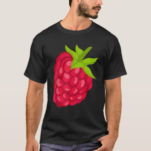 Camiseta Estilo de Vida Dieta Vegana Crua Fruta Framboesa B