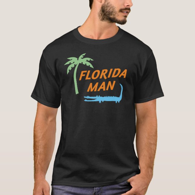 Camiseta Estilo de vida do Flórida Man Aligator e Palm Tree (Frente)