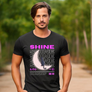 Camiseta Estilo de vida e passatempos minimalistas cor-de-r