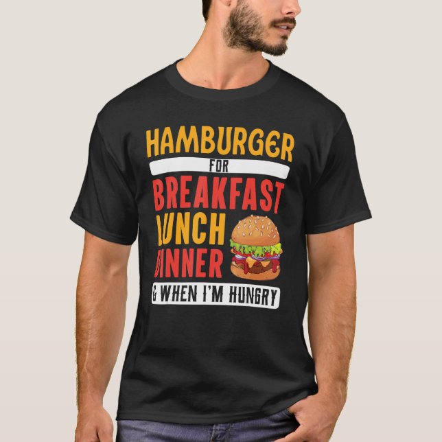 Camiseta Estilo de Vida Foodaholical Witty Hamburger Comida (Frente)