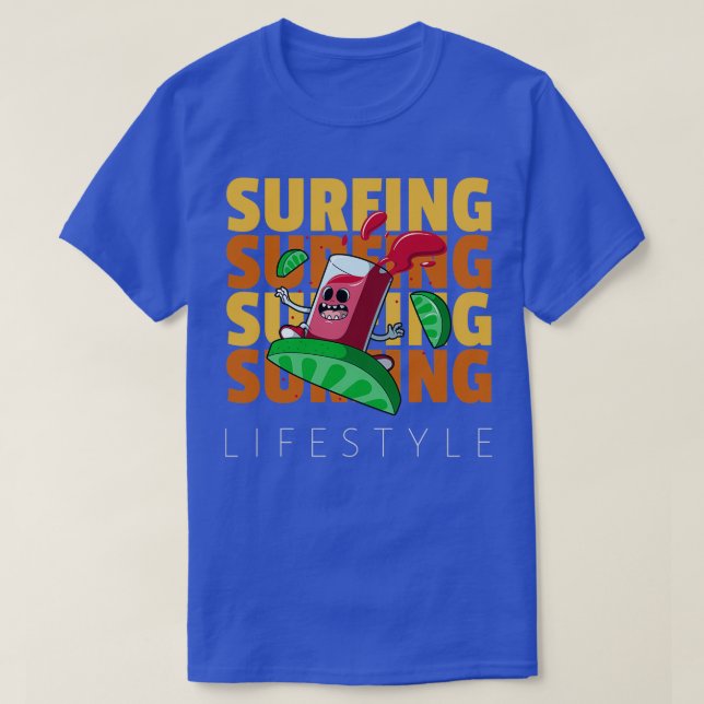 Camiseta Estilo de vida surfando (Frente do Design)