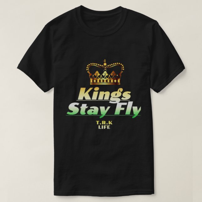 CAMISETA ESTILO DE VIDA T.R.K KINGS STAY FLY (Frente do Design)
