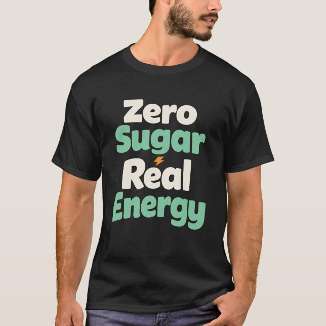 Camiseta Estilo de Vida Zero Açúcar Keto Baixo Carboidrato  (Frente)