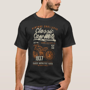 Camiseta Estilo de Vintage do Café Racer - Distância da Mot