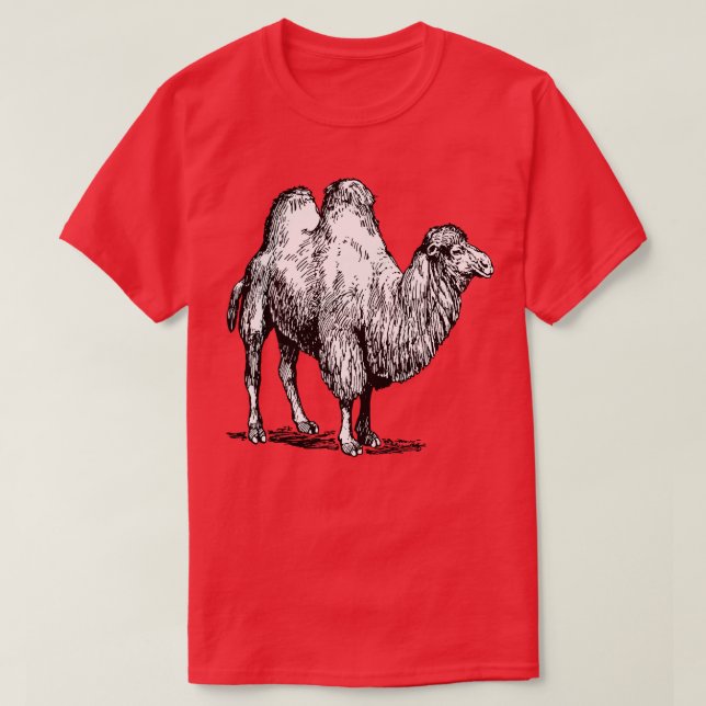 Camiseta Estilo de Vintage do Camel Bactrian (Frente do Design)
