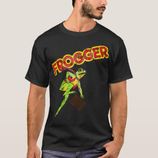 Camiseta Estilo de Vintage do Frogger