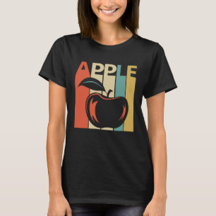 Camiseta Estilo de Vintage Fruta de Maçã Bonita