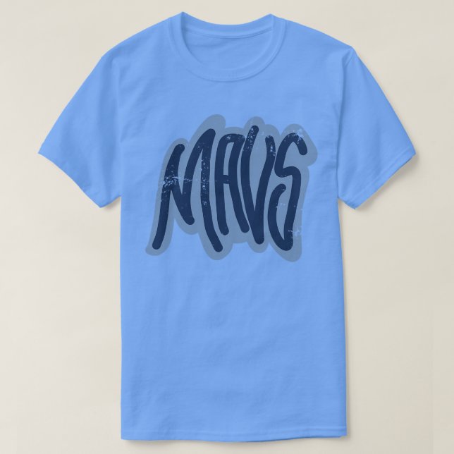 Camiseta Estilo de vintage Mavs TShirt (Frente do Design)