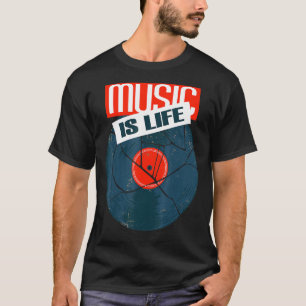 Camiseta Estilo de Vintagem da Antiga Escola Musicdj Boom B