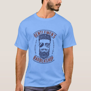 Camiseta Estilo de Vintagem da Barbearia de Corte de Cabelo