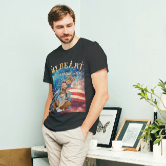 Camiseta Estilo De Vintagem De Fotos De Retrato Personaliza