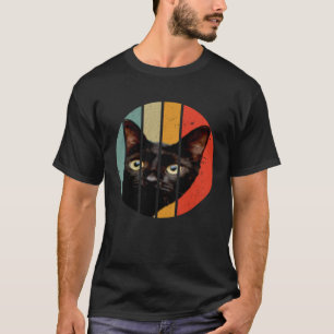 Camiseta Estilo de Vintagem de Gato Tradicional Gato Cat 4