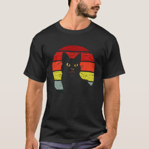 Camiseta Estilo de Vintagem de Gato Tradicional Gato Gato G