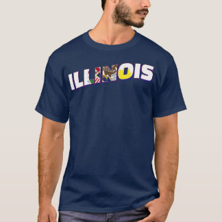 Camiseta Estilo de vintagem de Illinois retro souvenir 2