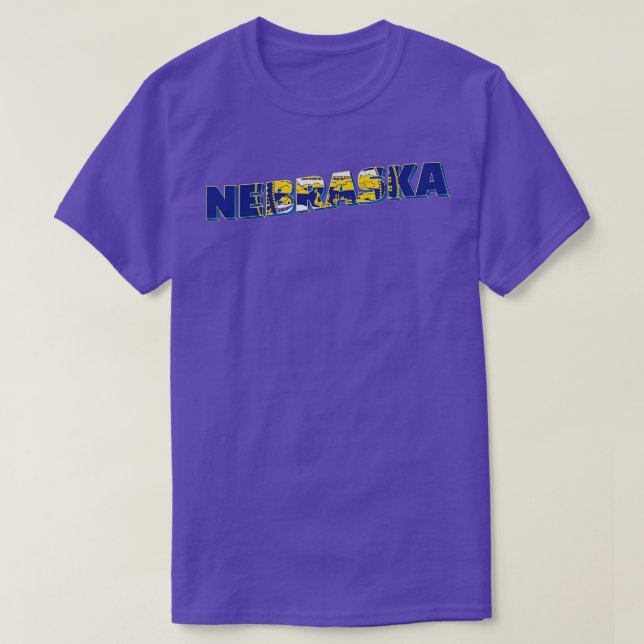 Camiseta Estilo de vintagem de Nebraska retro souvenir (Frente do Design)