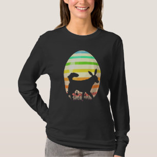 Camiseta Estilo de Vintagem de Ovo de Páscoa - Cão Malamute