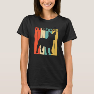 Camiseta Estilo de Vintagem do Buldogue Francês - Cão Perfe