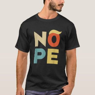 Camiseta Estilo de Vintagem Negrito Engraçado Anti-Trump T