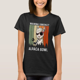 Camiseta Estilo de Vintagem Retroativa Llama Quer Fumar Alp