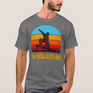 Camiseta Estilo de Vintagem Retroativa Snowboard