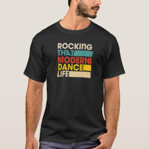 Camiseta Estilo De Vintagem Retroativo Da Vida Da Dança Mod