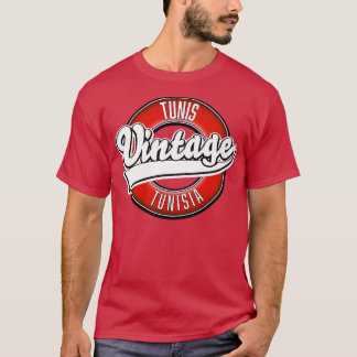 Camiseta estilo de vintagem Tunis Tunísia