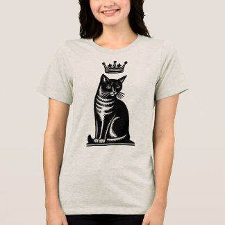 Camiseta Estilo de Xilogravura de Felino Nobre