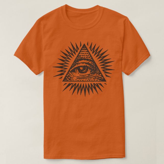 Camiseta Estilo desbotado Illuminati Eye (Frente do Design)