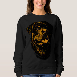 Camiseta Estilo Desenho da Mão do Cachorro Rottweiler