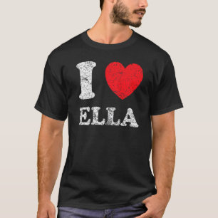 Camiseta Estilo Desgastado Grunge Angustiado Eu Amo Ella