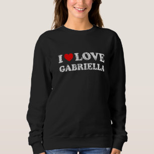 Camiseta Estilo Desgastado Grunge Angustiado Eu Amo Gabriel