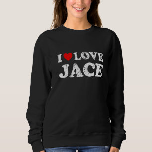 Camiseta Estilo Desgastado Grunge Angustiado Eu Amo Jace