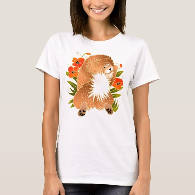 Camiseta estilo DESIGN BINDI MINGSIE vermelho de chow-FRONT (Frente)