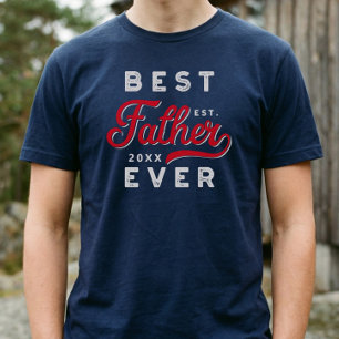 Camiseta Estilo desportivo Vermelho e Marinho Emblema Melho