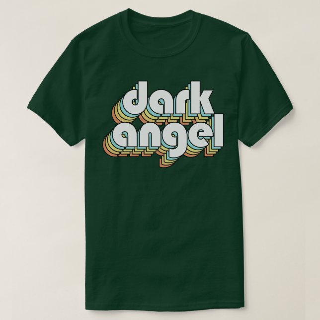 Camiseta Estilo Desvanecido da Tipografia Arco-Íris Retroat (Frente do Design)