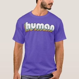 Camiseta Estilo Desvanecido da Tipografia do Arco-Íris Retr