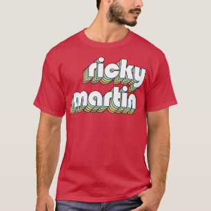 Camiseta Estilo Desvanecido da Tipografia do Arco-Íris Rick