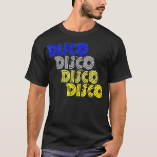 Camiseta Estilo Disco 1970s Repeat Vintage Disco Retro