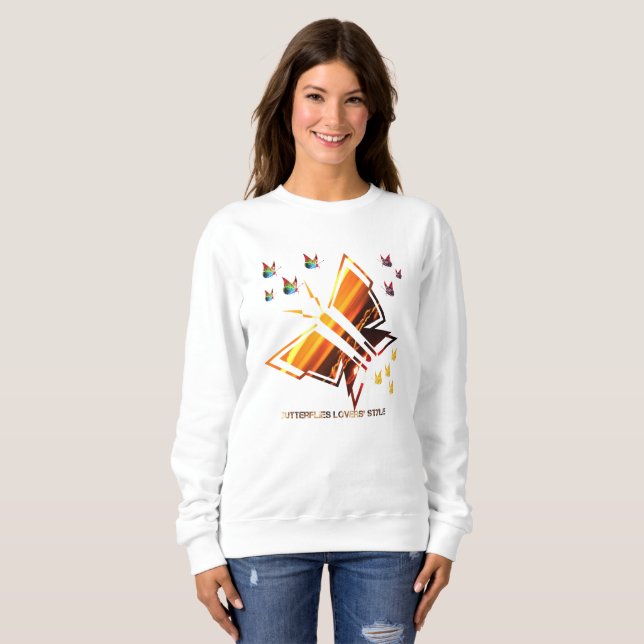 Camiseta Estilo do amante da borboleta (Frente Completa)
