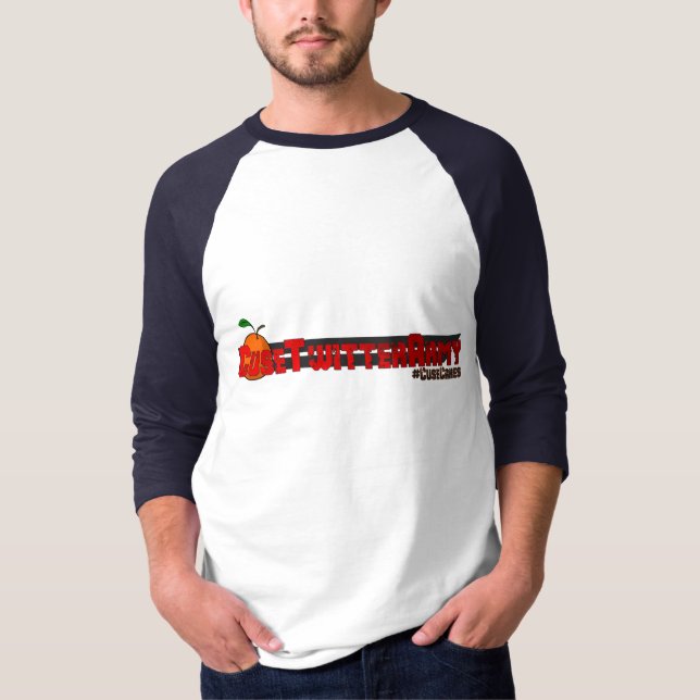 Camiseta Estilo do basebol do exército do Twitter do Cuse (Frente)