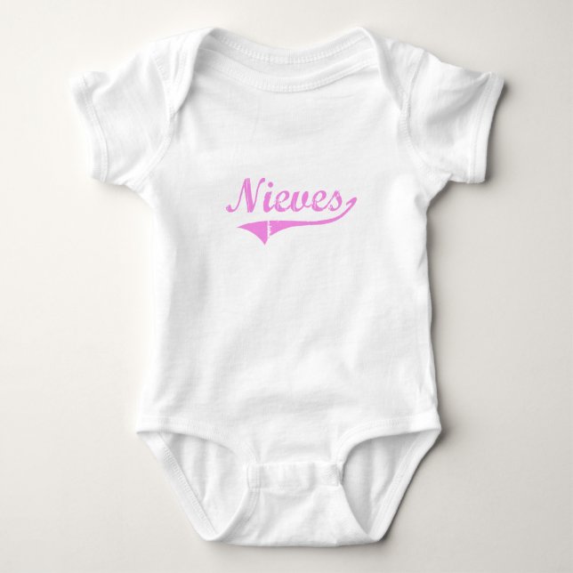 Camiseta Estilo do clássico do sobrenome de Nieves (Frente)